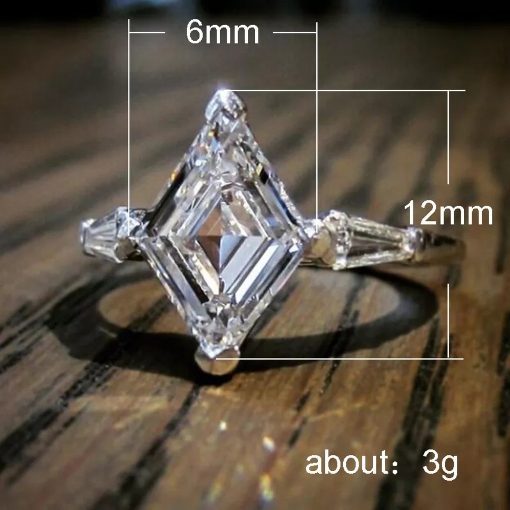 NEW Platinum Plated  Brilliant Marquise Diamond Ring - Picture 9 of 13